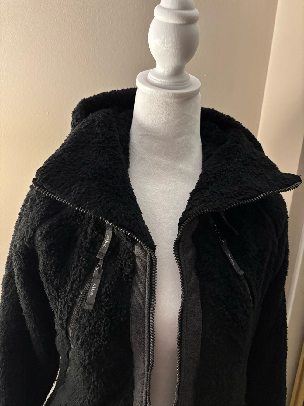 Kuhl Jacket Women’s Size S  Black Fleece Hooded Sherpa Fleece Flight Jacket - Picture 9 of 16